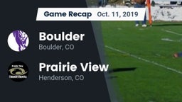 Recap: Boulder  vs. Prairie View  2019