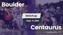 Matchup: Boulder  vs. Centaurus  2020