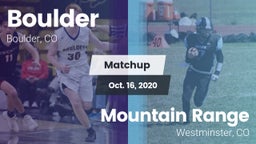 Matchup: Boulder  vs. Mountain Range  2020