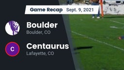 Recap: Boulder  vs. Centaurus  2021