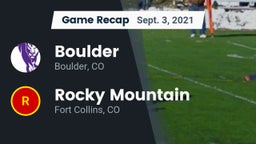 Recap: Boulder  vs. Rocky Mountain  2021