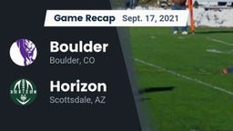 Recap: Boulder  vs. Horizon  2021