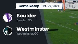 Recap: Boulder  vs. Westminster  2021