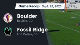Recap: Boulder  vs. Fossil Ridge  2023