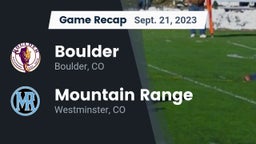 Recap: Boulder  vs. Mountain Range  2023