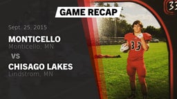 Recap: Monticello  vs. Chisago Lakes  2015