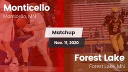Matchup: Monticello vs. Forest Lake  2020