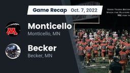 Recap: Monticello  vs. Becker  2022