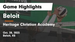 Beloit  vs Heritage Christian Academy Game Highlights - Oct. 28, 2023