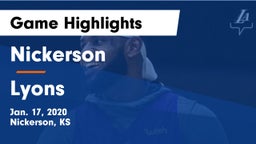 Nickerson  vs Lyons  Game Highlights - Jan. 17, 2020