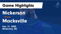 Nickerson  vs Macksville  Game Highlights - Jan. 21, 2020