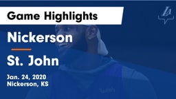 Nickerson  vs St. John  Game Highlights - Jan. 24, 2020