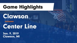 Clawson  vs Center Line  Game Highlights - Jan. 9, 2019