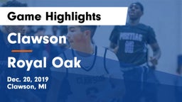 Clawson  vs Royal Oak  Game Highlights - Dec. 20, 2019