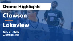 Clawson  vs Lakeview  Game Highlights - Jan. 21, 2020