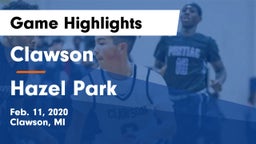 Clawson  vs Hazel Park  Game Highlights - Feb. 11, 2020