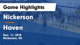 Nickerson  vs Haven  Game Highlights - Dec. 11, 2018
