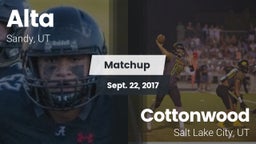 Matchup: Alta  vs. Cottonwood  2017