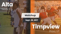 Matchup: Alta  vs. Timpview  2017