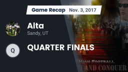 Recap: Alta  vs. QUARTER FINALS 2017