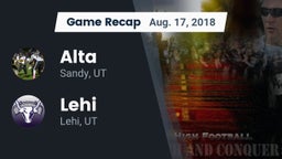 Recap: Alta  vs. Lehi  2018