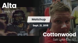 Matchup: Alta  vs. Cottonwood  2018