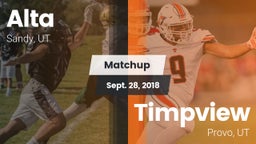 Matchup: Alta  vs. Timpview  2017