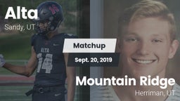 Matchup: Alta  vs. Mountain Ridge  2019