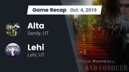 Recap: Alta  vs. Lehi  2019