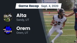 Recap: Alta  vs. Orem  2020