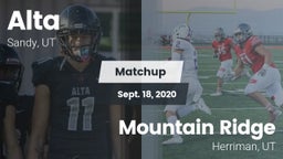 Matchup: Alta  vs. Mountain Ridge  2020