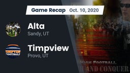 Recap: Alta  vs. Timpview  2020