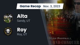 Recap: Alta  vs. Roy  2023