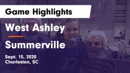 West Ashley  vs Summerville  Game Highlights - Sept. 15, 2020