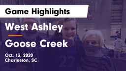 West Ashley  vs Goose Creek Game Highlights - Oct. 13, 2020