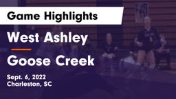 West Ashley  vs Goose Creek  Game Highlights - Sept. 6, 2022