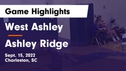 West Ashley  vs Ashley Ridge  Game Highlights - Sept. 15, 2022