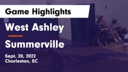 West Ashley  vs Summerville  Game Highlights - Sept. 20, 2022