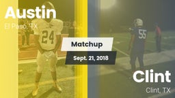 Matchup: Austin  vs. Clint  2018