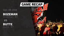 Recap: Bozeman  vs. Butte  2016