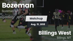 Matchup: Bozeman  vs. Billings West  2018