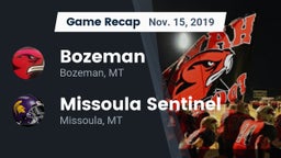 Recap: Bozeman  vs. Missoula Sentinel  2019