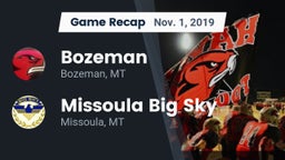 Recap: Bozeman  vs. Missoula Big Sky  2019