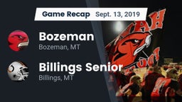 Recap: Bozeman  vs. Billings Senior  2019