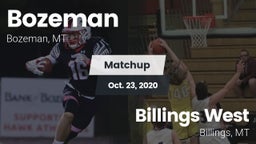 Matchup: Bozeman  vs. Billings West  2020