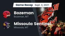 Recap: Bozeman  vs. Missoula Sentinel  2021