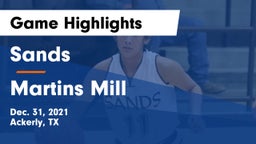 Sands  vs Martins Mill  Game Highlights - Dec. 31, 2021