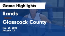 Sands  vs Glasscock County  Game Highlights - Jan. 25, 2022