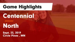 Centennial  vs North  Game Highlights - Sept. 23, 2019