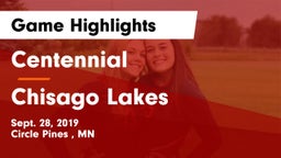 Centennial  vs Chisago Lakes  Game Highlights - Sept. 28, 2019
